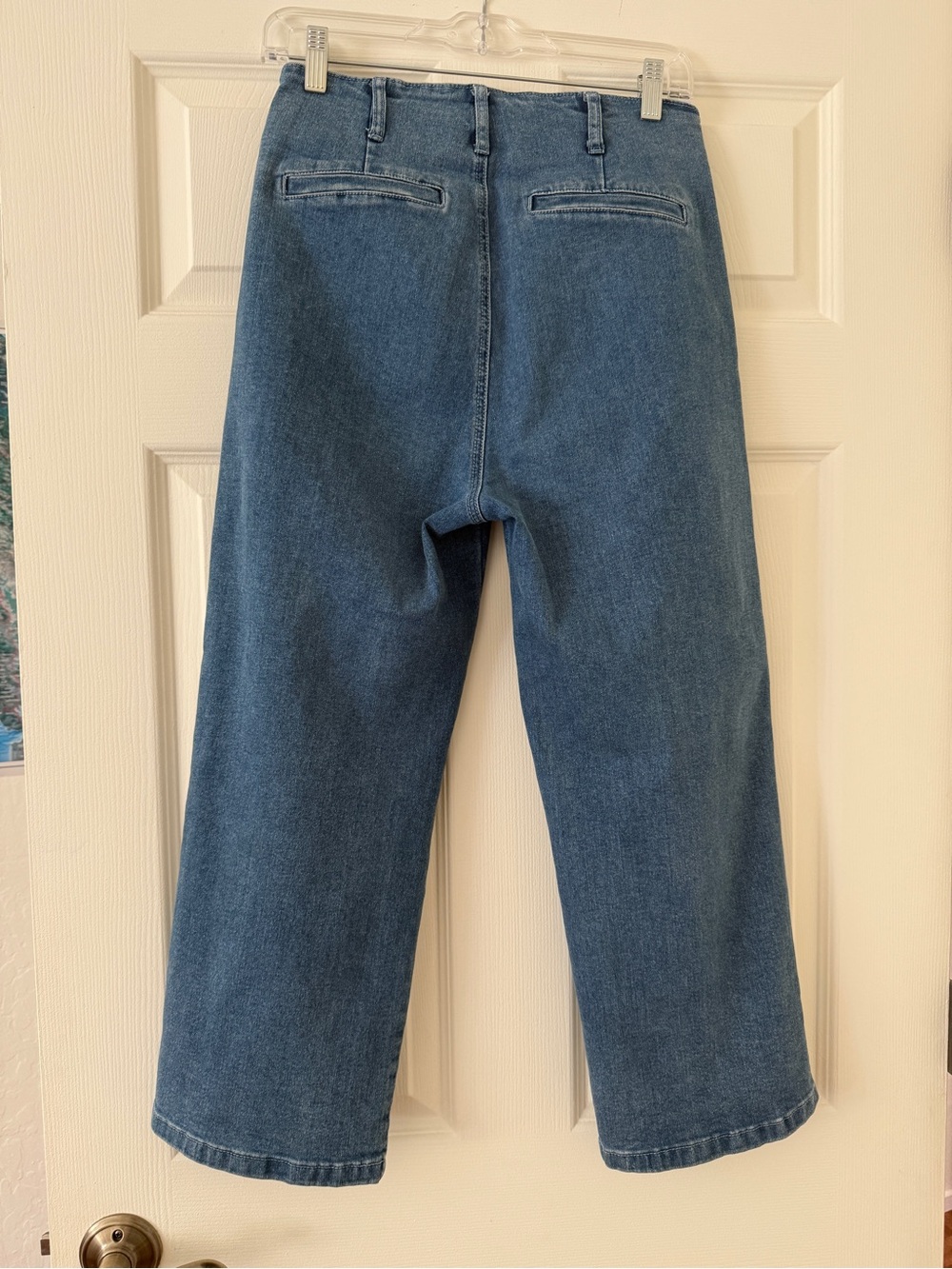 Denim High-Waist Cropped Wide Leg Women's Jeans Sz 4 - Picture 2 of 8